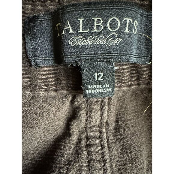 Talbots Signature Boot Brown Corduroy Bootcut Pants Size 12 (34x30) - Picture 4 of 5
